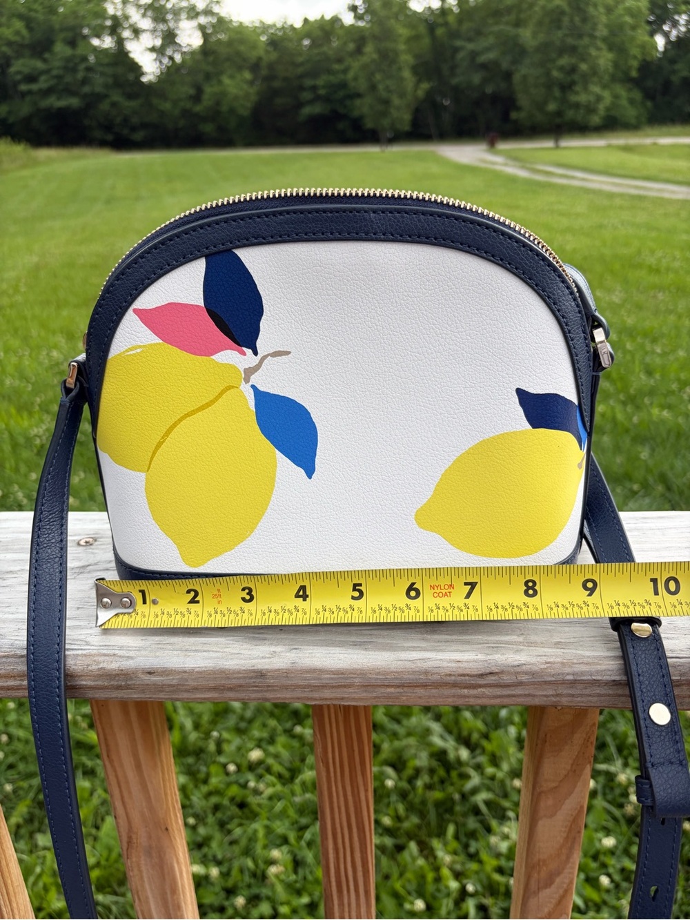 Kate Spade Sylvia Lemon Zest Half Medium Dome Crossbody Bag EUC Summer Spring - Picture 11 of 11